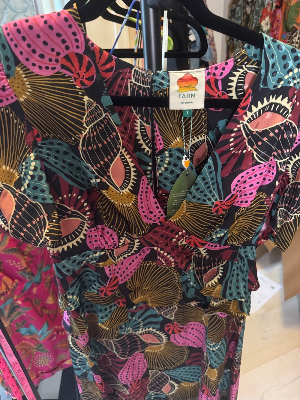 FARM Rio Shell Mix Midi Dress - Picture 4 of 11
